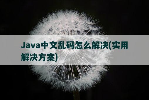 Java中文乱码怎么解决，实用解决方案-图1